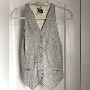 Norma Kamali for Everlast Heather Gray vest sz M